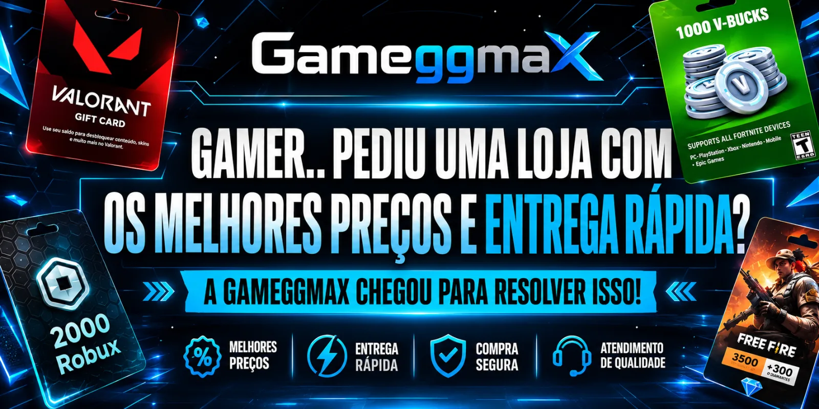 Gameggmax - Gamer, pediu uma loja com os melhores preços e entrega rápida? A Gameggmax chegou para resolver isso!